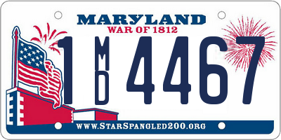 MD license plate 1MD4467