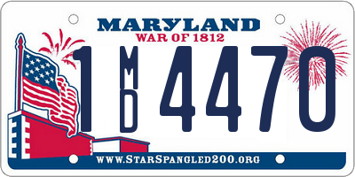 MD license plate 1MD4470