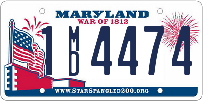 MD license plate 1MD4474