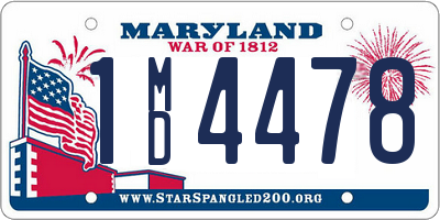 MD license plate 1MD4478