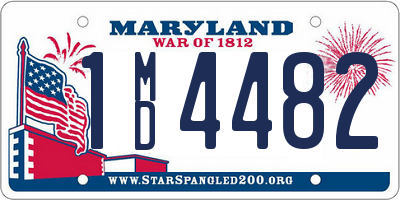 MD license plate 1MD4482