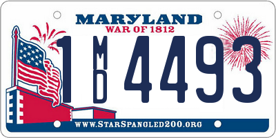 MD license plate 1MD4493