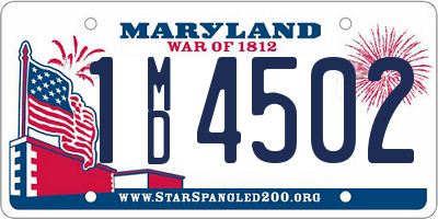 MD license plate 1MD4502