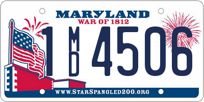 MD license plate 1MD4506