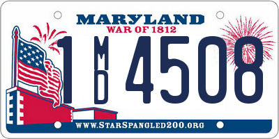 MD license plate 1MD4508