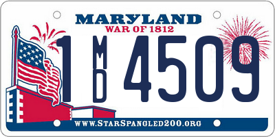 MD license plate 1MD4509