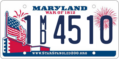 MD license plate 1MD4510