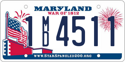 MD license plate 1MD4511