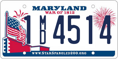 MD license plate 1MD4514