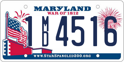 MD license plate 1MD4516