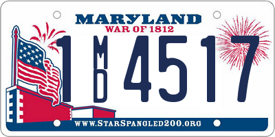 MD license plate 1MD4517