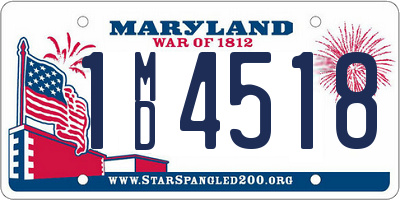 MD license plate 1MD4518