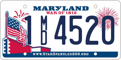 MD license plate 1MD4520