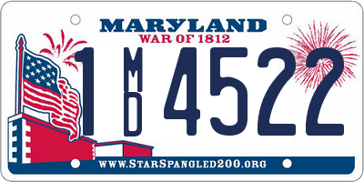 MD license plate 1MD4522