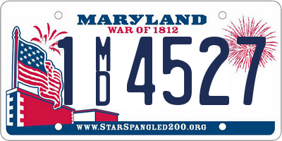 MD license plate 1MD4527