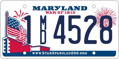 MD license plate 1MD4528