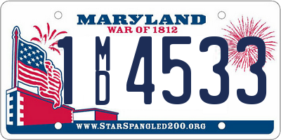 MD license plate 1MD4533