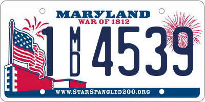 MD license plate 1MD4539