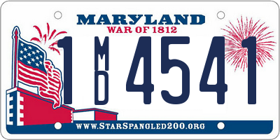 MD license plate 1MD4541