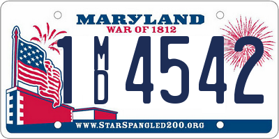 MD license plate 1MD4542