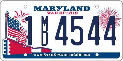 MD license plate 1MD4544