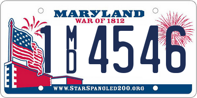 MD license plate 1MD4546