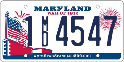 MD license plate 1MD4547