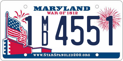 MD license plate 1MD4551