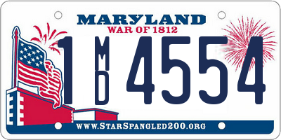 MD license plate 1MD4554