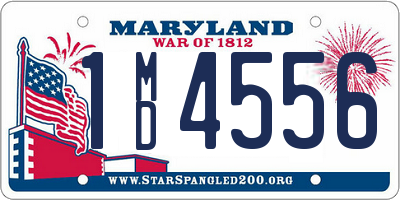 MD license plate 1MD4556