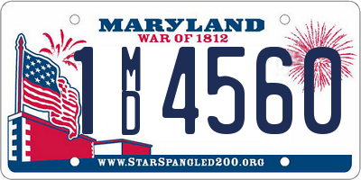 MD license plate 1MD4560