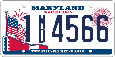 MD license plate 1MD4566