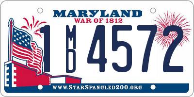 MD license plate 1MD4572