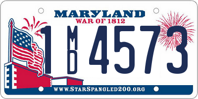 MD license plate 1MD4573