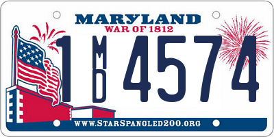 MD license plate 1MD4574