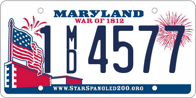 MD license plate 1MD4577