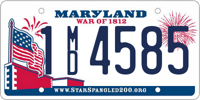 MD license plate 1MD4585