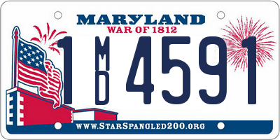 MD license plate 1MD4591