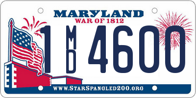 MD license plate 1MD4600