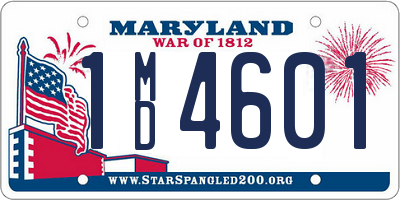 MD license plate 1MD4601