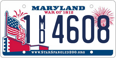 MD license plate 1MD4608