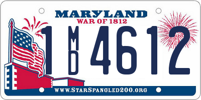 MD license plate 1MD4612