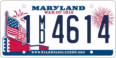 MD license plate 1MD4614