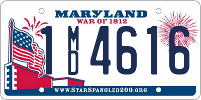 MD license plate 1MD4616