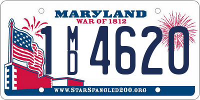 MD license plate 1MD4620