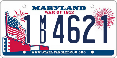 MD license plate 1MD4621