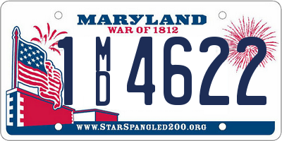 MD license plate 1MD4622