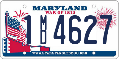 MD license plate 1MD4627