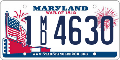 MD license plate 1MD4630