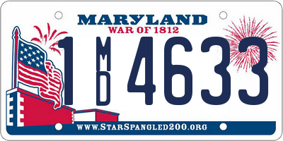 MD license plate 1MD4633